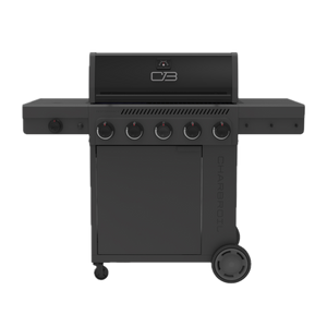 Performance Series FlavorMax 5 Burner Gas Grill Cabinet with Side Burner and 12" Griddle Black Gray