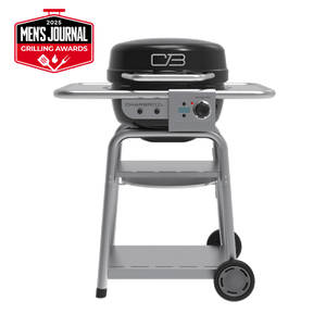 Bistro Pro Electric Grill & Griddle + Charcoal Mode Black