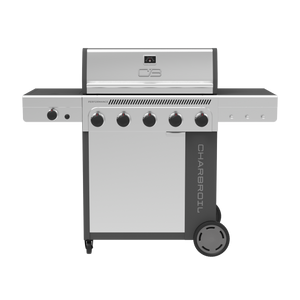 Performance Series FlavorMax 5 Burner Gas Grill Cabinet with Side Burner Gray Stainless