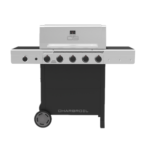 Performance Series 5 Burner Cart Gas Grill with Side Burner Black Stainless
